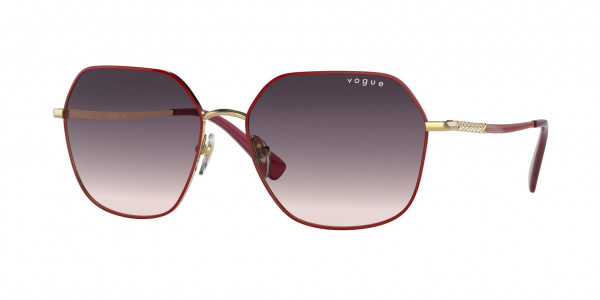 Vogue VO4198S Sunglasses, 280/36 TOP RED/GOLD PINK GRADIENT DAR (RED)