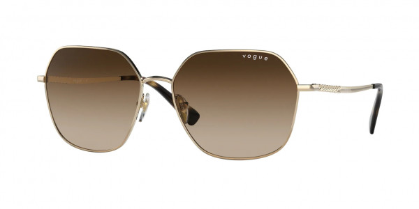 Vogue VO4198S Sunglasses, 848/13 PALE GOLD BROWN GRADIENT (GOLD)