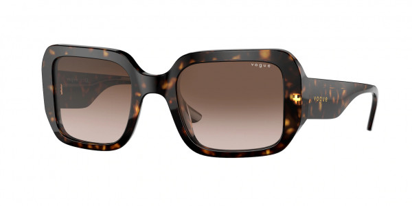 Vogue VO5369S Sunglasses, W65613 DARK HAVANA BROWN GRADIENT (TORTOISE)