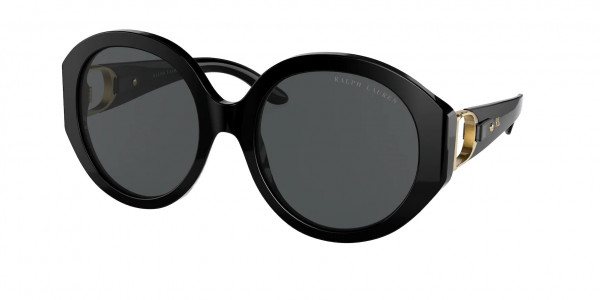 Ralph Lauren RL8188Q Sunglasses, 500187 SHINY BLACK DARK GREY (BLACK)