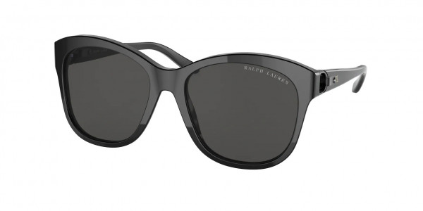 Ralph Lauren RL8190Q Sunglasses, 500187 SHINY BLACK DARK GREY (BLACK)