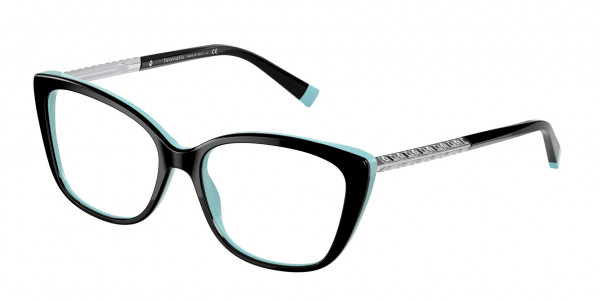 Tiffany & Co. TF2208BF Eyeglasses, 8055 BLACK ON TIFFANY BLUE (BLACK)