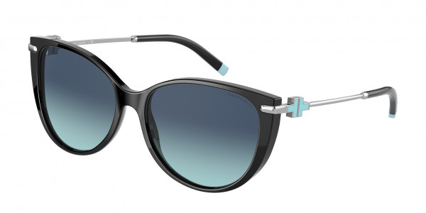 Tiffany & Co. TF4178F Sunglasses, 80019S BLACK AZURE GRADIENT BLUE (BLACK)