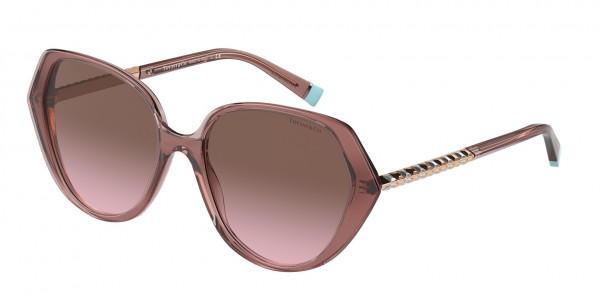 Tiffany & Co. TF4179B Sunglasses, 82979T PINK BROWN TRANSPARENT VIOLET (PINK)