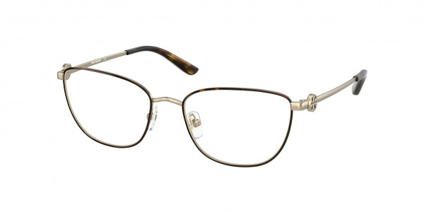 Tory Burch TY1067 Eyeglasses, 3279 DARK TORTOISE PAPER TRANSFER (HAVANA)