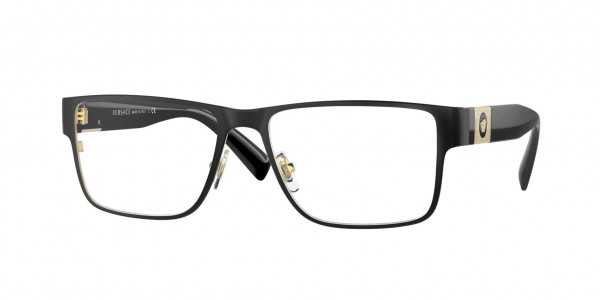 Versace VE1274 Eyeglasses, 1436 MATTE BLACK/GOLD (BLACK)