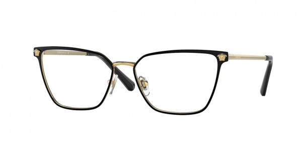 Versace VE1275 Eyeglasses, 1433 MATTE BLACK/GOLD (BLACK)