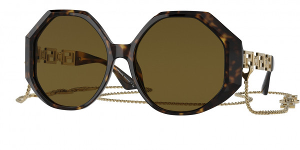 Versace VE4395 Sunglasses, 534673 HAVANA (HAVANA)
