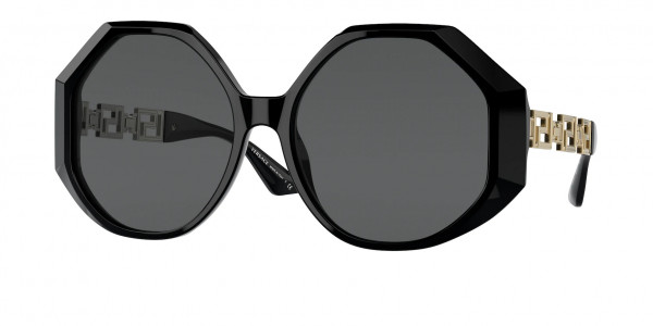 Versace VE4395 Sunglasses, GB1/87 BLACK (BLACK)