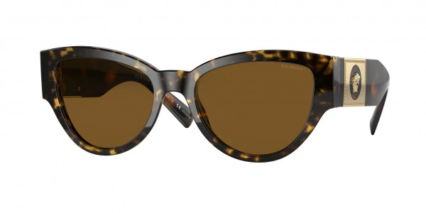 Versace VE4398 Sunglasses, 108/83 HAVANA POLAR BROWN (TORTOISE)