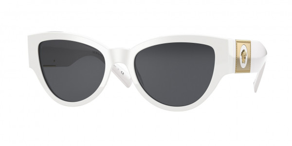 Versace VE4398 Sunglasses, 314/87 WHITE DARK GREY (WHITE)