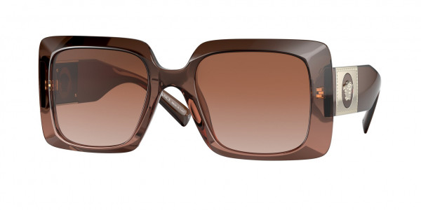 Versace VE4405 Sunglasses, 533213 TRANSPARENT BROWN GRADIENT BRO (BROWN)