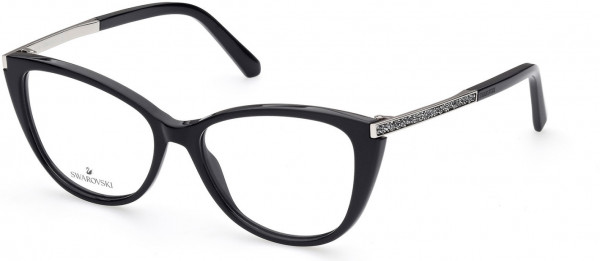 Swarovski SK5414 Eyeglasses, 001 - Shiny Black