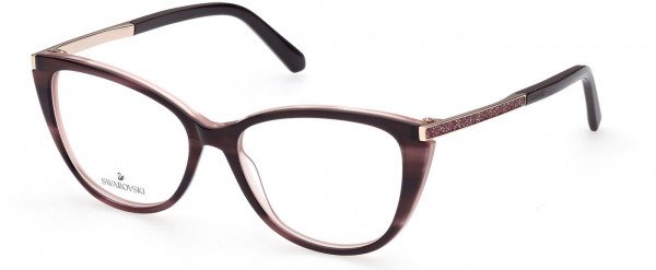 Swarovski SK5414 Eyeglasses, 069 - Shiny Bordeaux