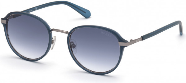 Guess GU00031 Sunglasses, 91W - Matte Blue / Gradient Blue