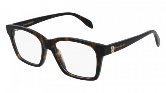 Alexander McQueen AM0283O Eyeglasses, 002 - HAVANA
