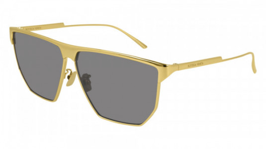Bottega Veneta BV1069S Sunglasses, 001 - GOLD with GREY lenses