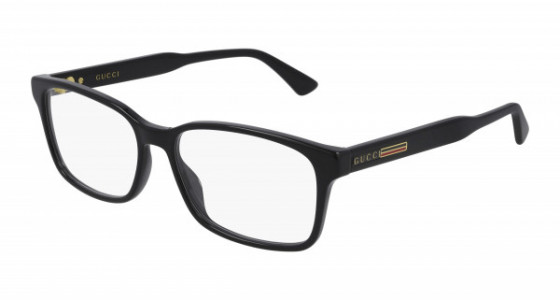 Gucci GG0826O Eyeglasses, 004 - BLACK with TRANSPARENT lenses