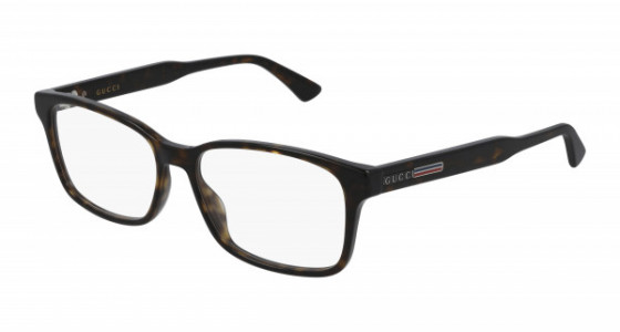 Gucci GG0826O Eyeglasses, 005 - HAVANA with TRANSPARENT lenses