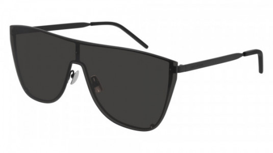 Saint Laurent SL 1-B  MASK Sunglasses, 001 - BLACK with BLACK lenses