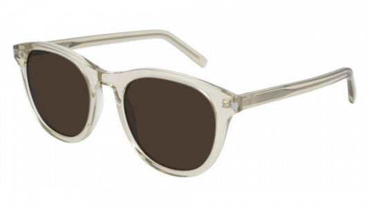Saint Laurent SL 401 Sunglasses, 008 - YELLOW with BROWN lenses