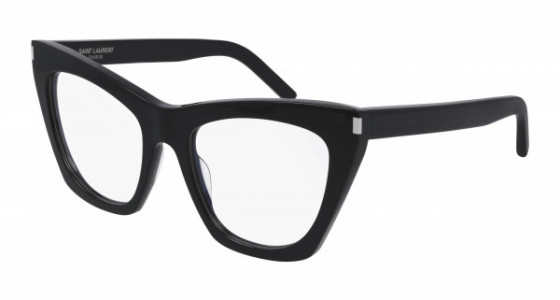 Saint Laurent SL 214 KATE OPT Eyeglasses, 001 - BLACK with TRANSPARENT lenses