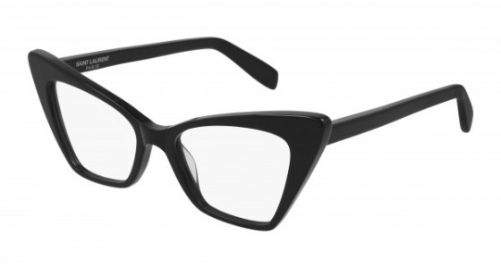 Saint Laurent SL 244 VICTOIRE OPT Eyeglasses, 001 - BLACK with TRANSPARENT lenses