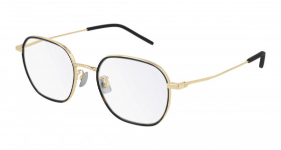 Saint Laurent SL 397/F Eyeglasses, 003 - GOLD with TRANSPARENT lenses