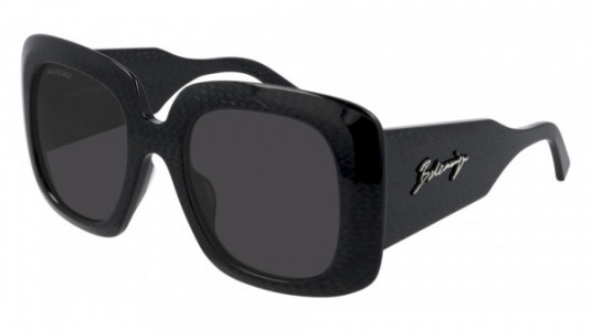 Balenciaga BB0119S Sunglasses, 001 - BLACK with GREY lenses