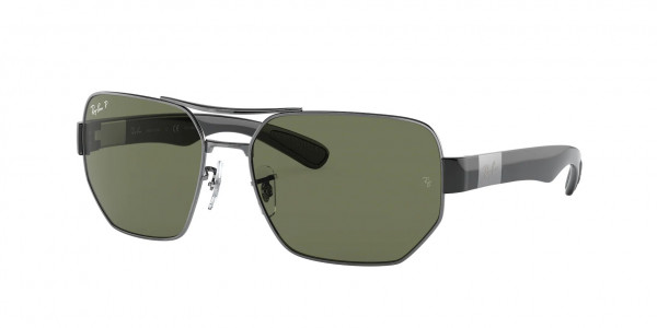Ray-Ban RB3672 Sunglasses, 004/9A GUNMETAL DARK GREEN POLAR (GREY)