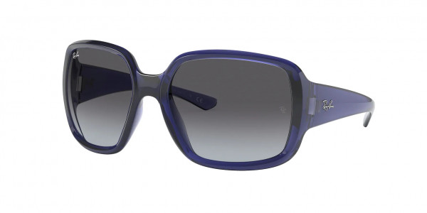 Ray-Ban RB4347 POWDERHORN Sunglasses, 65318G TRANSPARENT BLUE (BLUE)