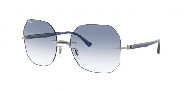 Ray-Ban RB8067 Sunglasses, 003/19 BLUE ON SILVER CLEAR GRADIENT (BLUE)