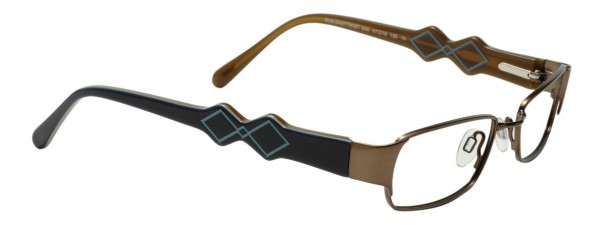 EasyTwist ET845 Eyeglasses, SATIN BROWN/BLACK AND BLUE