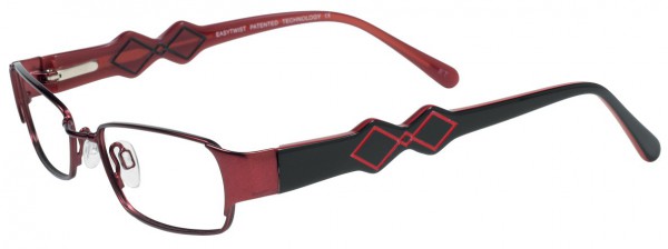 EasyTwist ET845 Eyeglasses, SATIN BURGUNDY/BLACK AND BURGUND