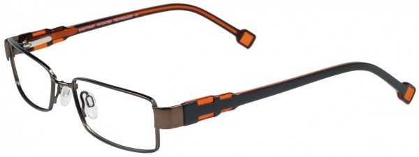 EasyTwist ET843 Eyeglasses, SATIN BROWN/BROWN AND CLEAR AND OR