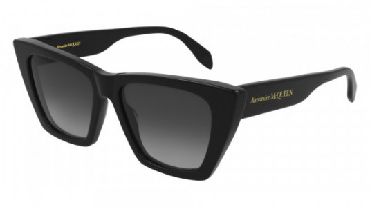 Alexander McQueen AM0299S Sunglasses, 001 - BLACK with GREY lenses