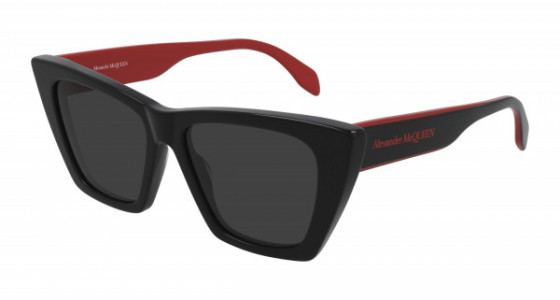 Alexander McQueen AM0299S Sunglasses, 003 - BLACK with GREY lenses