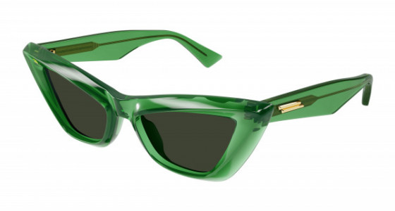 Bottega Veneta BV1101S Sunglasses, 010 - GREEN with GREEN lenses