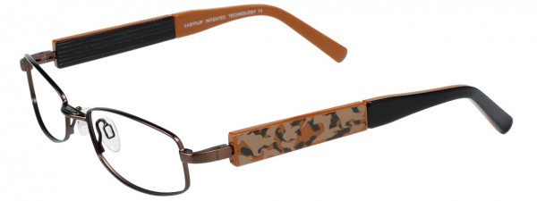 EasyClip P6074 Eyeglasses, SATIN BROWN AND DARK BROWN // TO