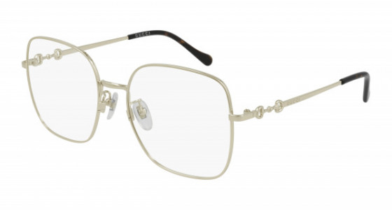 Gucci GG0883OA Eyeglasses, 003 - GOLD with TRANSPARENT lenses