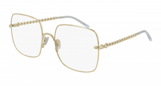 Pomellato PM0105O Eyeglasses, 002 - GOLD with TRANSPARENT lenses