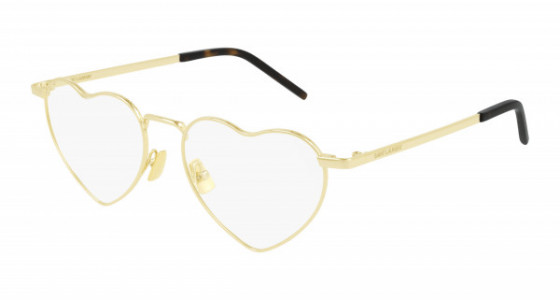 Saint Laurent SL 301 LOULOU OPT Eyeglasses, 003 - GOLD with TRANSPARENT lenses
