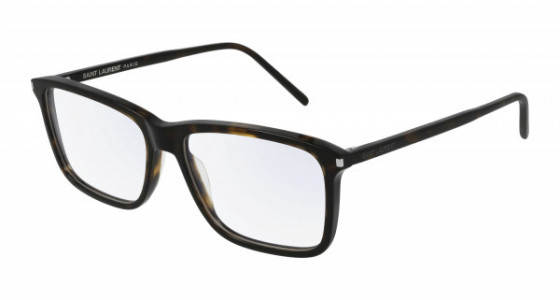 Saint Laurent SL 454 Eyeglasses, 002 - HAVANA with TRANSPARENT lenses