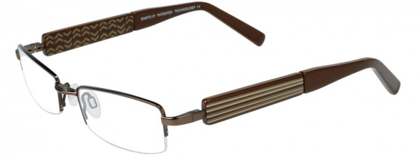 EasyClip P6076 Eyeglasses, SATIN BROWN