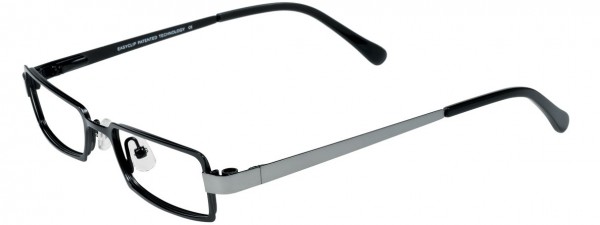 EasyClip O1064 Eyeglasses, SATIN BLACK/GREY