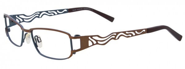 Takumi T9728 Eyeglasses, SATIN GOLDEN BROWN AND STEEL BLU