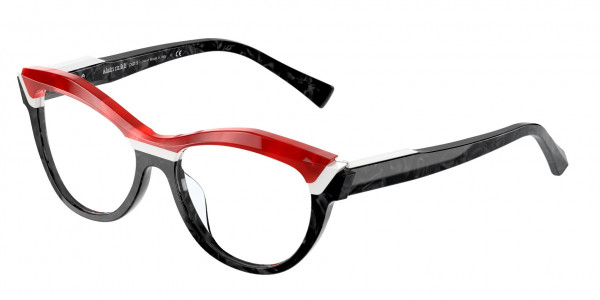 Alain Mikli A03128 SARLOT Eyeglasses, 003 NOIR MIKLI WHITE ROUGE MIKLI (BLACK)