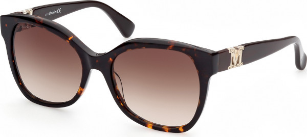 Max Mara MM0014 EMME3 Sunglasses, 52F - Dark Havana / Shiny Dark Brown