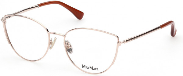 Max Mara MM5002 Eyeglasses, 028 - Shiny Rose Gold, Shiny Orange
