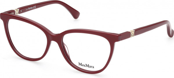 Max Mara MM5018 Eyeglasses, 066 - Shiny Dark Red / Shiny Dark Red